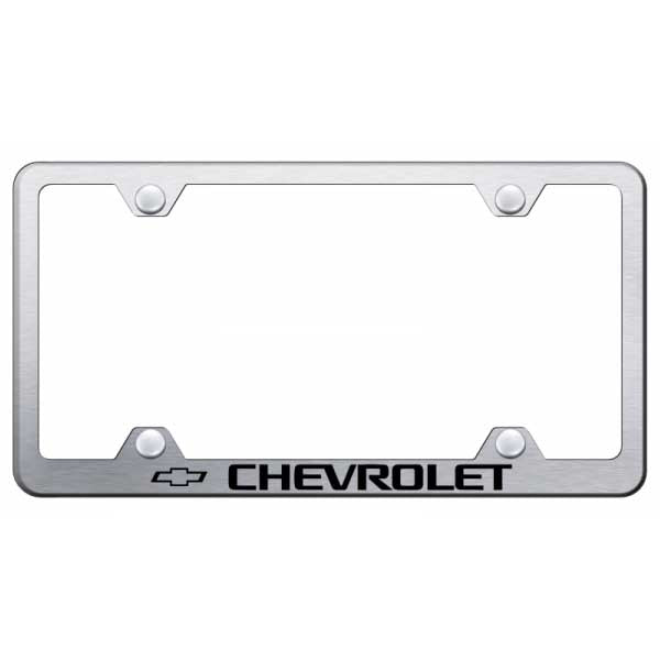 Light Gray Chevrolet Steel Wide Body Frame - Laser Etched Brushed