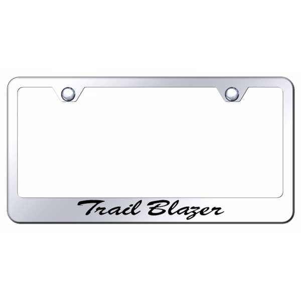 Light Gray Trailblazer Script Stainless Steel Frame - Etched Mirrored