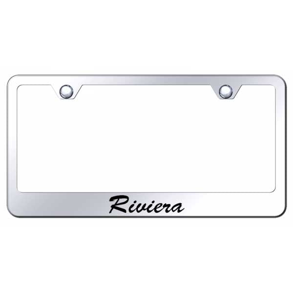 Riviera Script Stainless Steel Frame - Laser Etched Mirrored