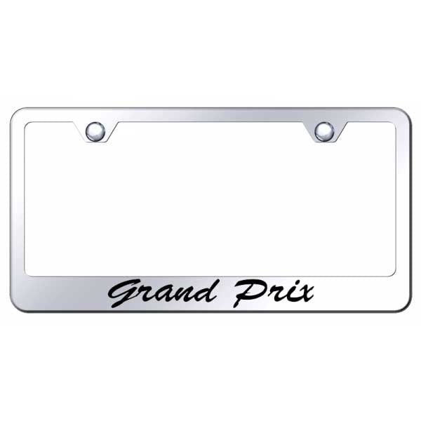 Grand Prix Script Stainless Steel Frame - Etched Mirrored