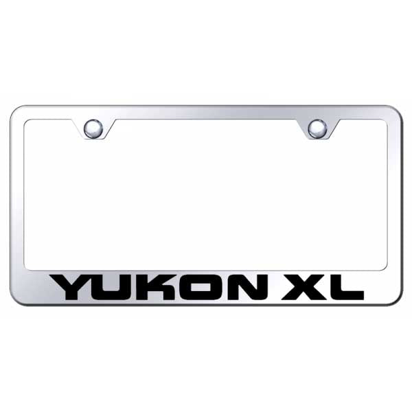 Black Yukon XL Stainless Steel Frame - Laser Etched Mirrored