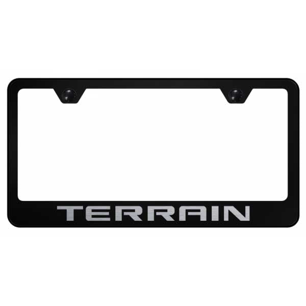 Gray Terrain Stainless Steel Frame - Laser Etched Black