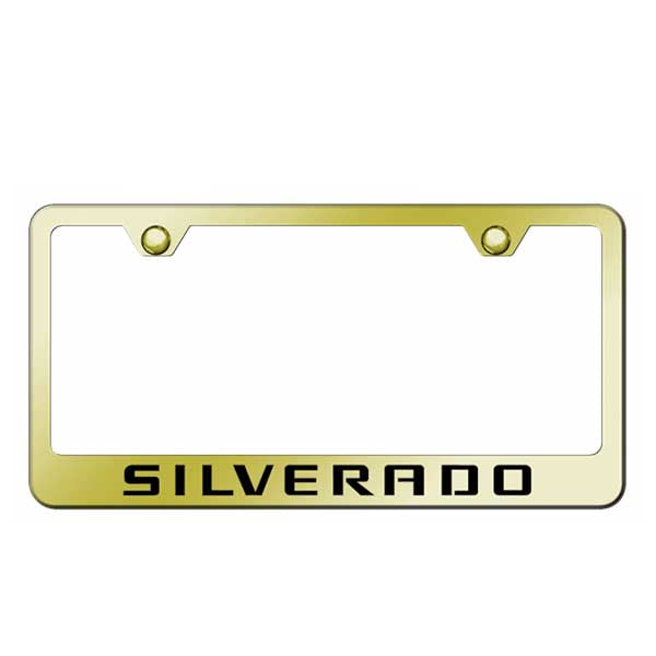 Silverado Stainless Steel Frame - Laser Etched Gold