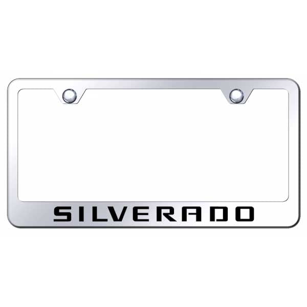 Silverado Stainless Steel Frame - Laser Etched Mirrored