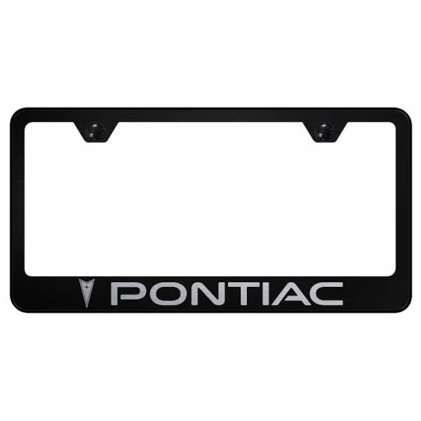Pontiac Stainless Steel Frame - Laser Etched Black