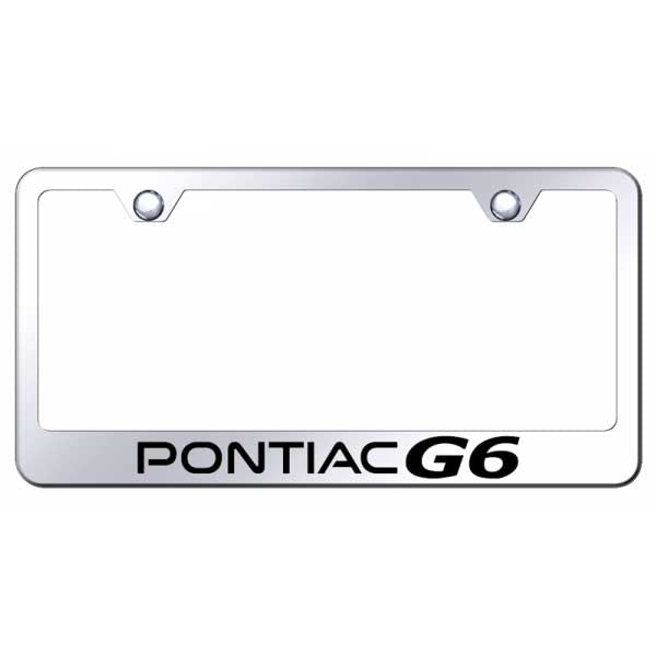 Pontiac G6 Stainless Steel Frame - Laser Etched Mirrored