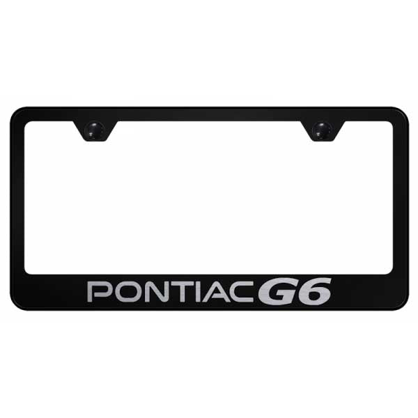 Gray Pontiac G6 Stainless Steel Frame - Laser Etched Black