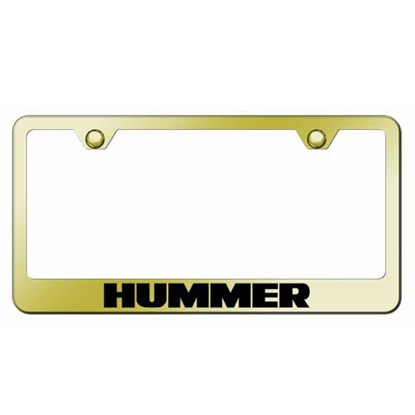 Light Gray Hummer Stainless Steel Frame - Laser Etched Gold