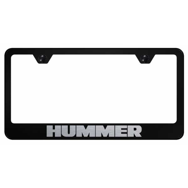 Hummer Stainless Steel Frame - Laser Etched Black