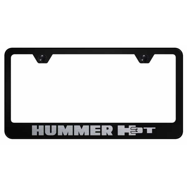 Hummer H3T Stainless Steel Frame - Laser Etched Black