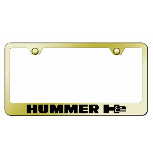 Hummer H2 Stainless Steel Frame - Laser Etched Gold