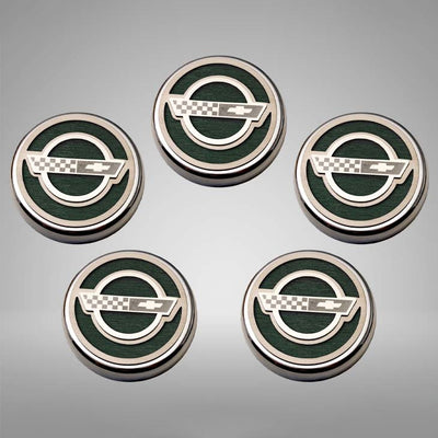 Gray 1984-1996 C4 Corvette - C4 Style Fluid Cap Cover Sets 5Pc - Manual Transmission