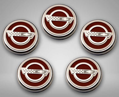 Gray 1984-1996 C4 Corvette - C4 Style Fluid Cap Cover Sets 5Pc - Manual Transmission