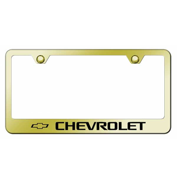 Chevrolet Stainless Steel Frame - Laser Etched Gold