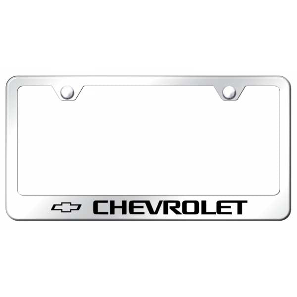 Chevrolet Stainless Steel Frame - Laser Etched Brushed