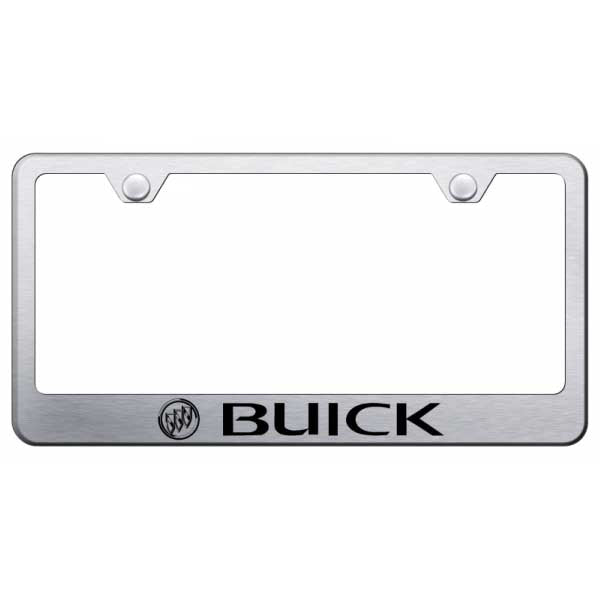 Buick Stainless Steel Frame - Laser Etched Brushed