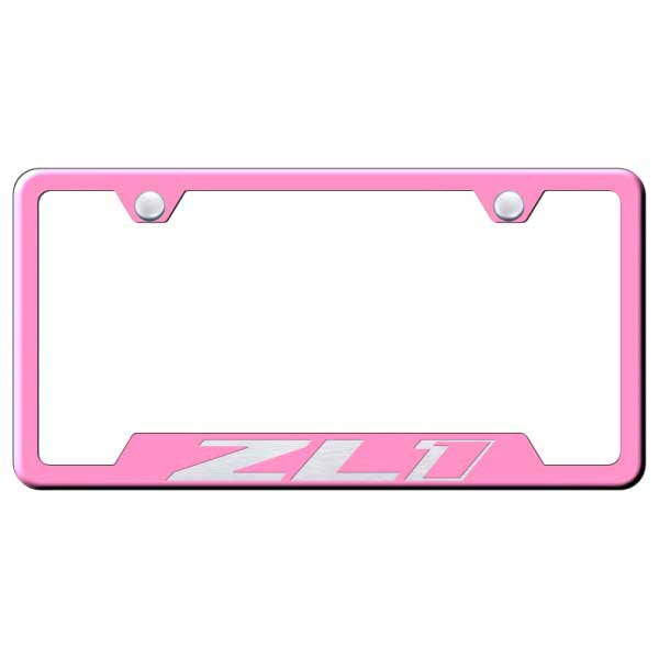 Plum ZL1 Cut-Out Frame - Laser Etched Pink