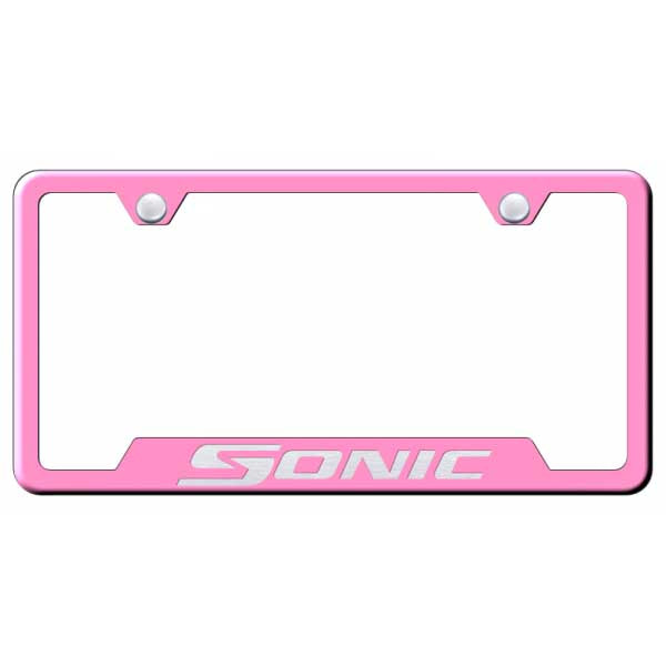 Sonic Cut-Out Frame - Laser Etched Pink
