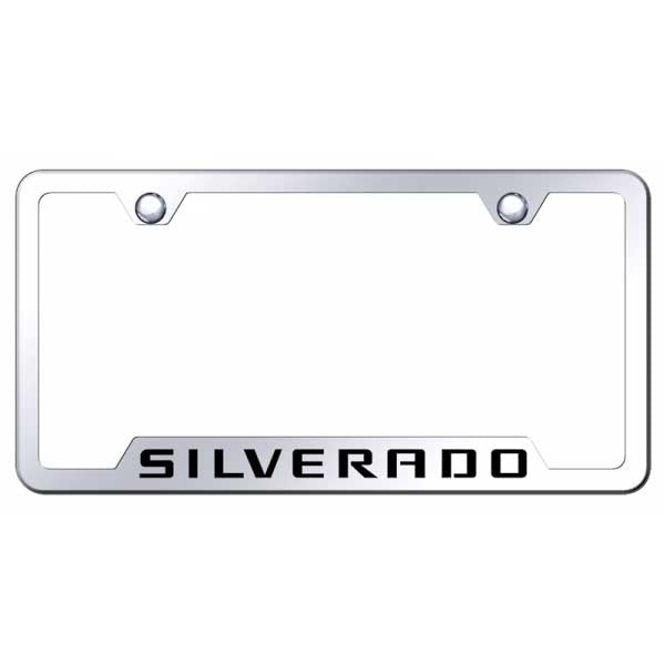 Silverado Cut-Out Frame - Laser Etched Mirrored