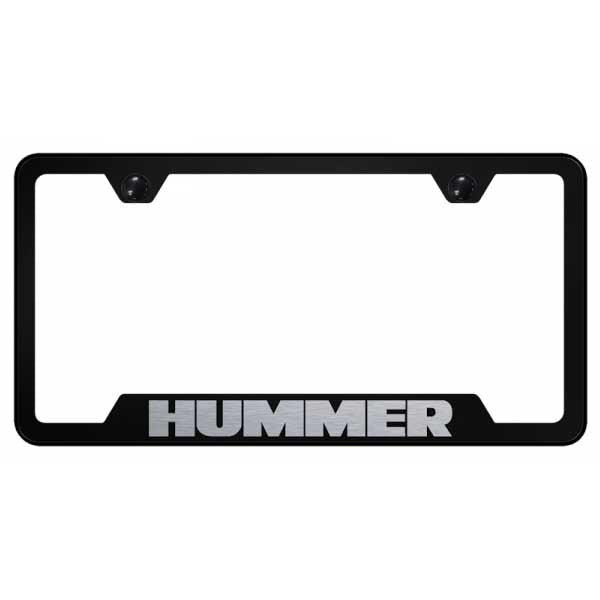 Hummer Cut-Out Frame - Laser Etched Black