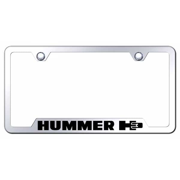 Hummer H3 Cut-Out Frame - Laser Etched Mirrored