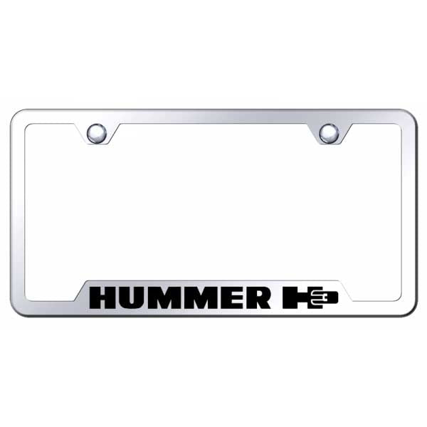 Black Hummer H3 Stainless Steel Frame - Laser Etched Black