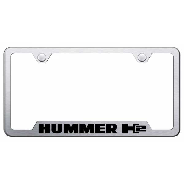 Hummer H2 Cut-Out Frame - Laser Etched Brushed