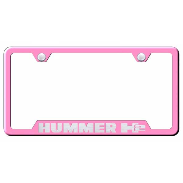 Hummer H2 Cut-Out Frame - Laser Etched Pink