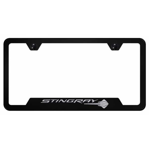 Corvette C7 Stingray Cut-Out Frame - Laser Etched Black