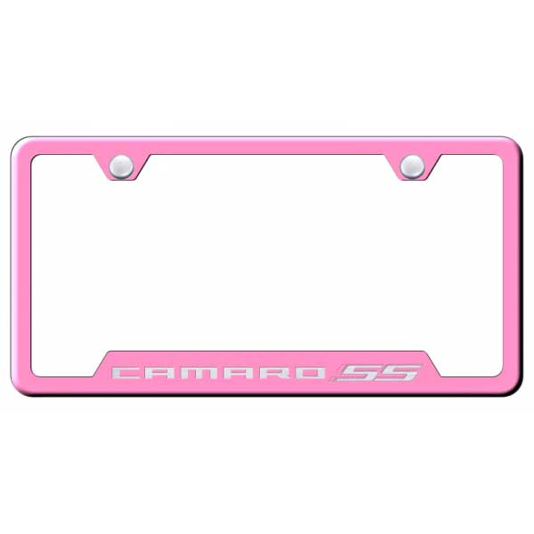 Camaro SS Cut-Out Frame - Laser Etched Pink