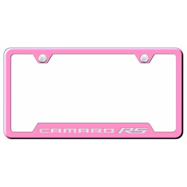 Camaro RS Cut-Out Frame - Laser Etched Pink