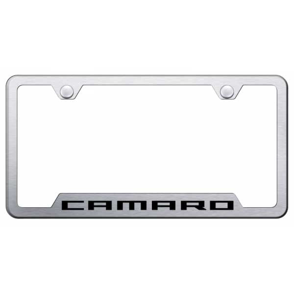 Camaro Cut-Out Frame - Laser Etched Brushed
