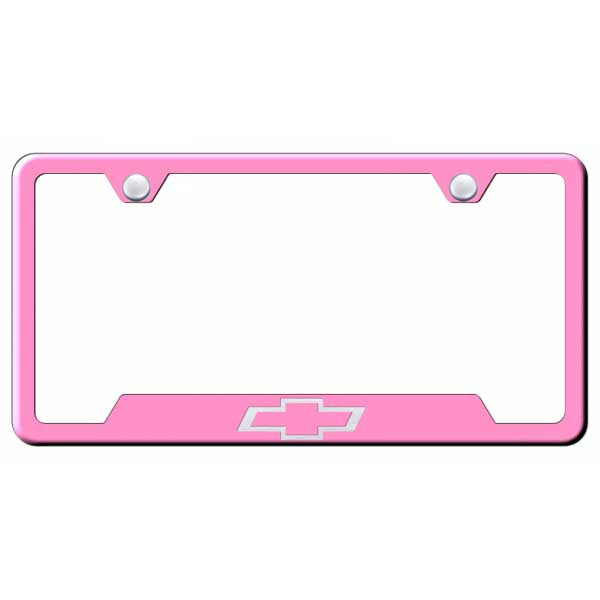 Chevrolet (Logo Only) Cut-Out Frame - Laser Etched Pink