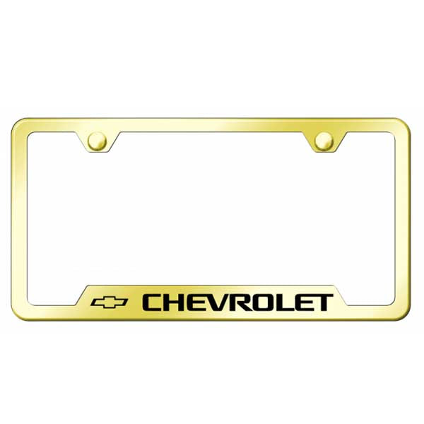 Chevrolet Cut-Out Frame - Laser Etched Gold