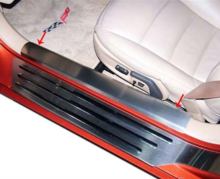 Dark Slate Gray 2005-2013 C6 Corvette - Inner Door Sills 2Pc