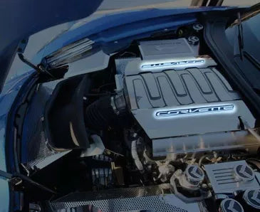 2014-2019 C7 Corvette Stingray - CORVETTE Lettering Fuel Rail Inserts - Stainless Steel