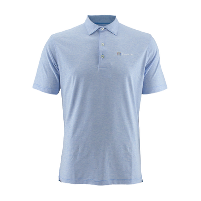 Buick Mens Johnnie-O Striped Blue Polo