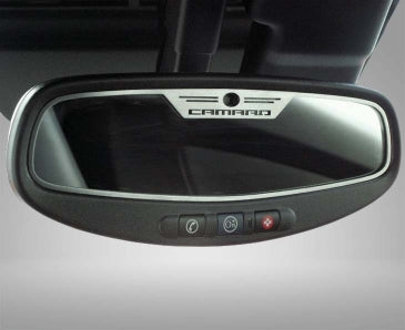 2010-2014 Camaro - Rear View Mirror Trim 'CAMARO' Oval Mirror - Brushed