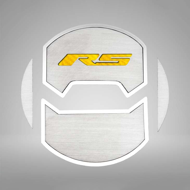 Gray 2010-2015 Camaro RS - Round A/C Vent Duct Covers Deluxe "RS" Style 8Pc - Brushed Stainless