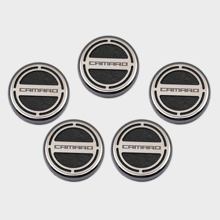 Lavender 2010-2022 Camaro - Engine Fluid Cap Covers CAMARO Style 5Pc - V6