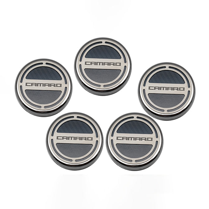 2010-2022 Camaro - Engine Fluid Cap Covers CAMARO Style 5Pc - V8