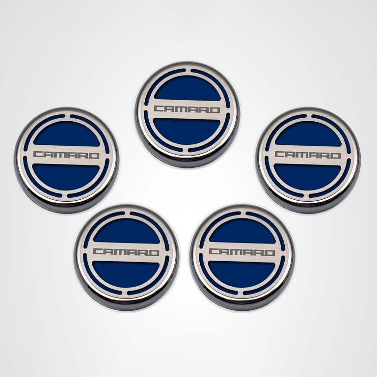 2010-2022 Camaro - Engine Fluid Cap Covers CAMARO Style 5Pc - V8