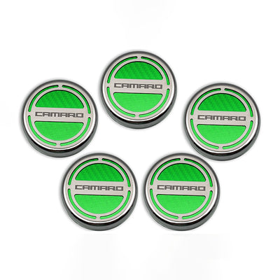 Light Gray 2010-2022 Camaro - Engine Fluid Cap Covers CAMARO Style 5Pc - V6