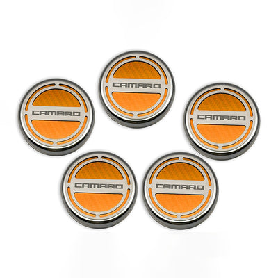 Light Gray 2010-2022 Camaro - Engine Fluid Cap Covers CAMARO Style 5Pc - V6