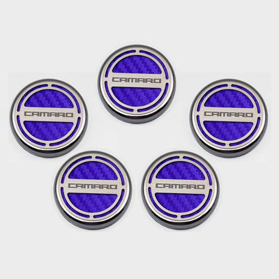 Lavender 2010-2022 Camaro - Engine Fluid Cap Covers CAMARO Style 5Pc - V6