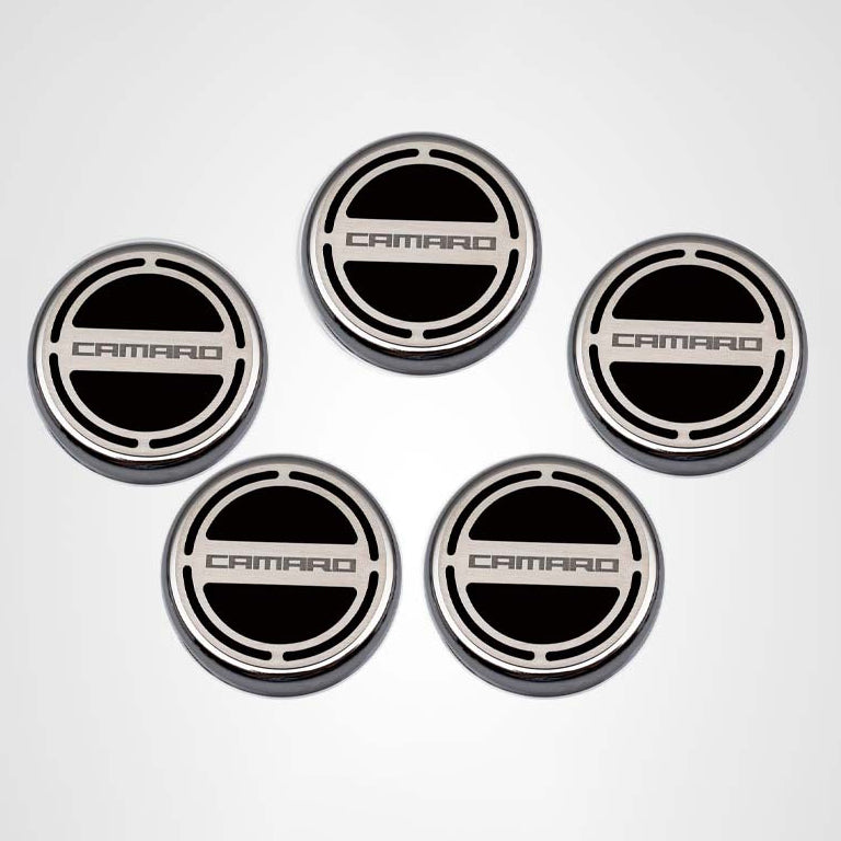 Lavender 2010-2022 Camaro - Engine Fluid Cap Covers CAMARO Style 5Pc - V6