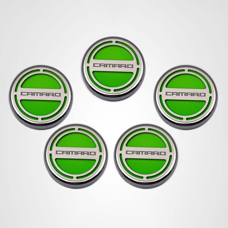 Lavender 2010-2022 Camaro - Engine Fluid Cap Covers CAMARO Style 5Pc - V6