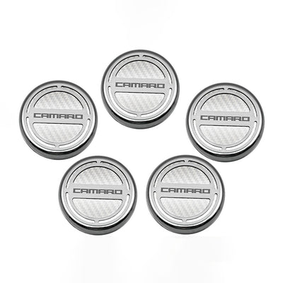 Light Gray 2010-2022 Camaro - Engine Fluid Cap Covers CAMARO Style 5Pc - V6