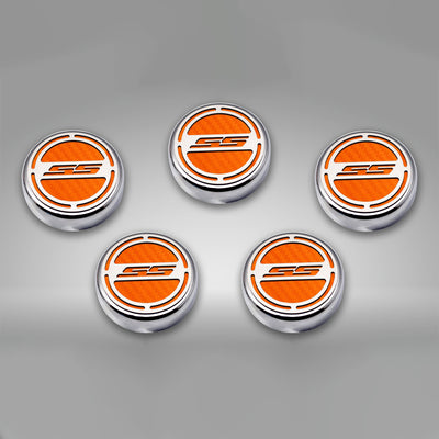 Dark Gray 2010-2022 Camaro SS - Engine Fluid Cap Covers SS Style Automatic 5Pc