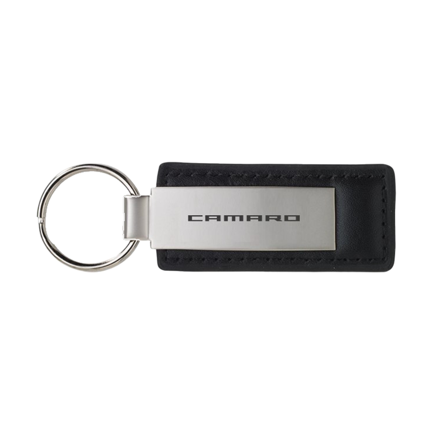 Camaro Leather/Metal Large Keychain